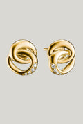 Ear Studs Together With Zirconia In Gold - Gold - image 1