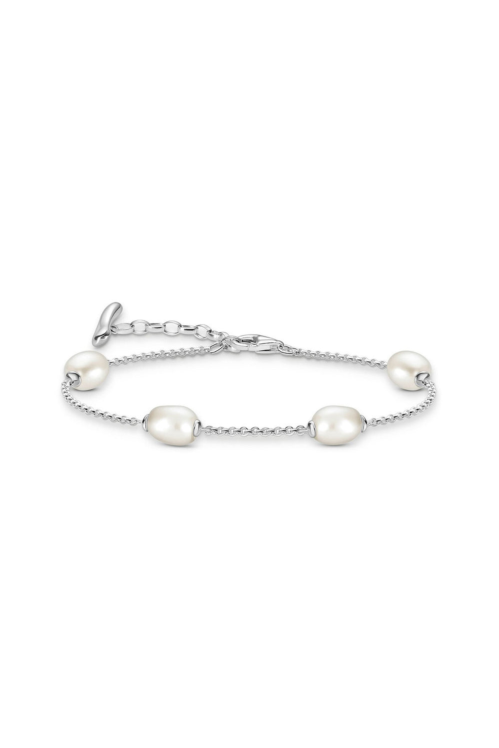 Freshwater Pearl Station Bracelet In Silver - Silver - image 1