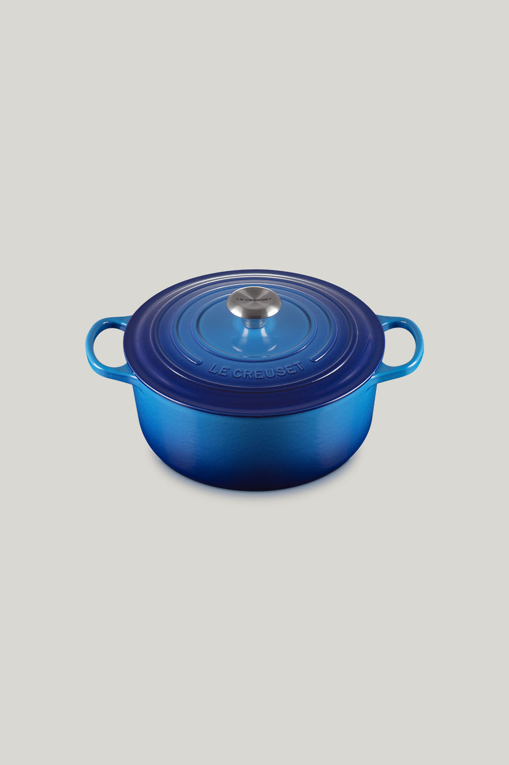 Signature Cast Iron Round Casserole 26cm - Azure Blue - image 1