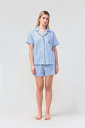 Poppy Stripe Short Pj Set - Blue - image 1