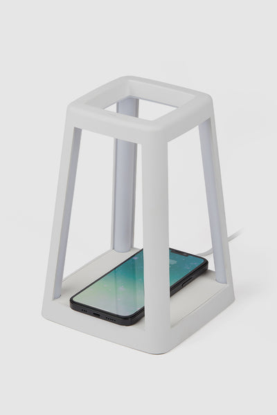 Lantern Portable Lamp With Built-in Wireless Charger - White - White - image 2