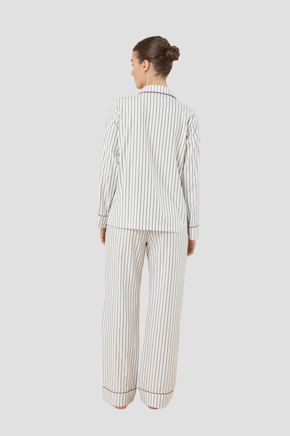 Octavia Cotton Stripe Pj Set - Ivory - image 4