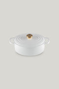 Signature Cast Iron Oval Casserole 29cm - White - image 1