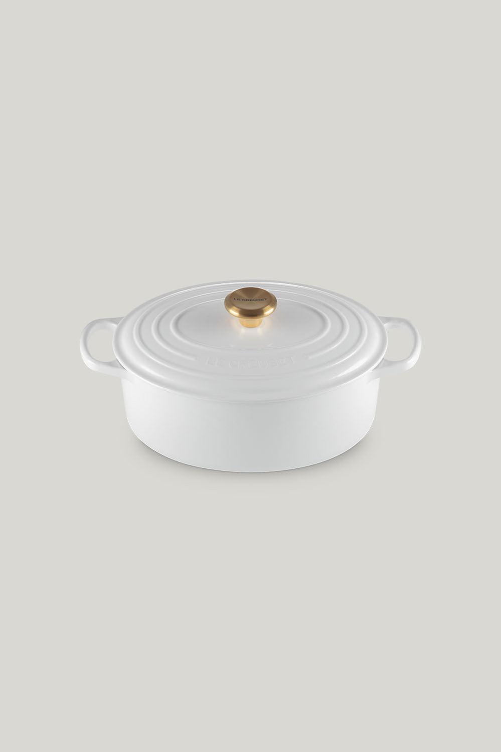 Signature Cast Iron Oval Casserole 29cm - White - image 1