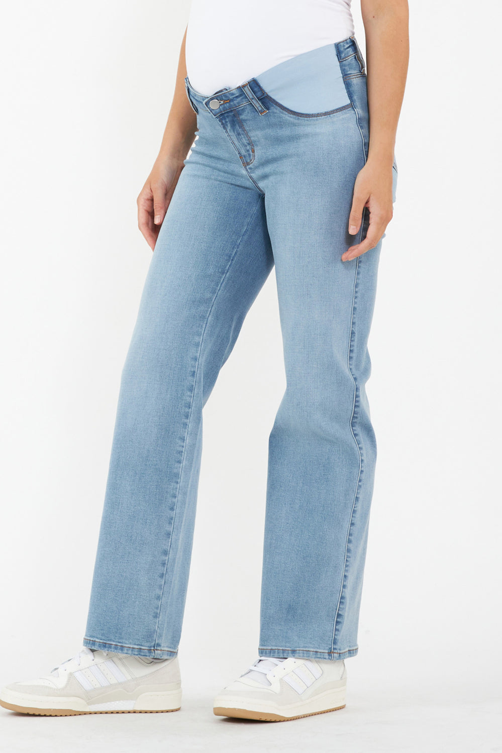 Kyle Wide Leg Maternity Jean - Light Blue - image 2