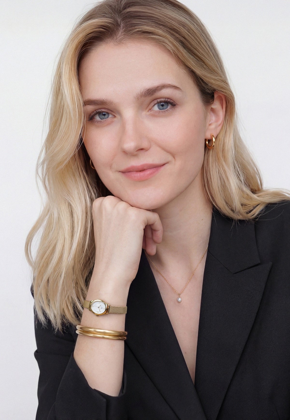 Ophelia Mini Mesh Gold Watch - Gold - image 2