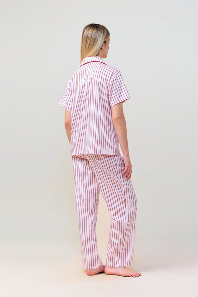 Lisa Stripe Long Pant Pj Set - Pink - image 3