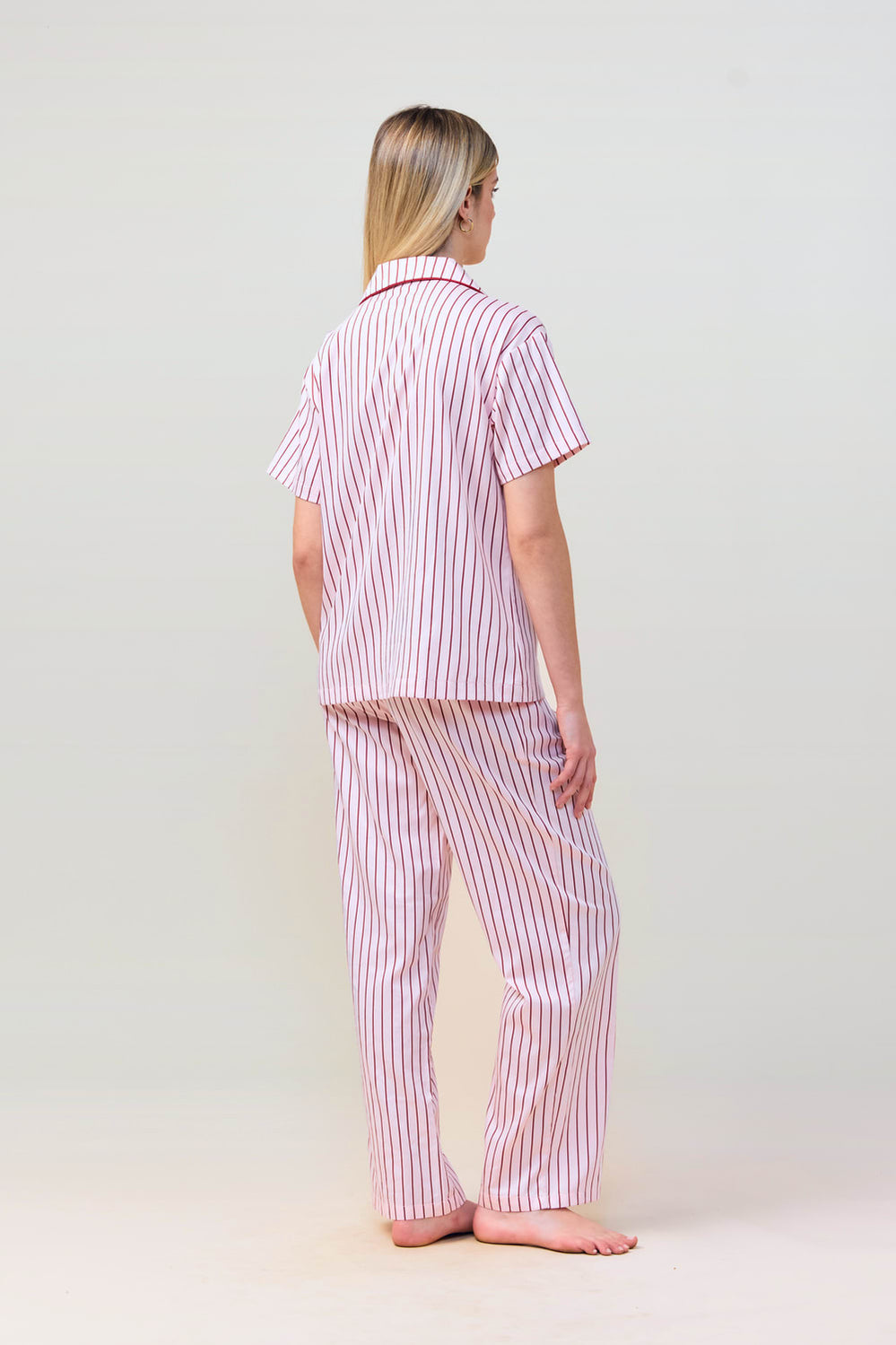 Lisa Stripe Long Pant Pj Set - Pink - image 3