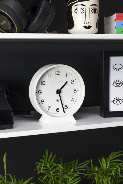 M Mantel Clock - Pebble White - White - image 3