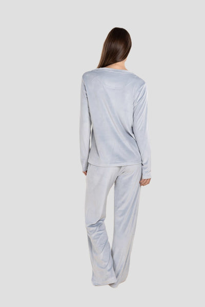 Thea Velour Long Lounge Set - Blue - image 4