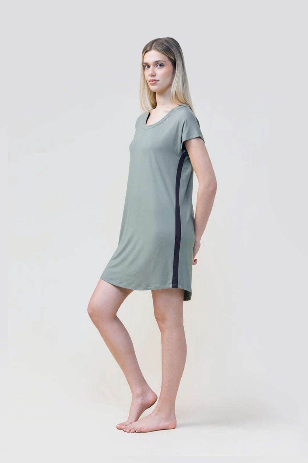 Ashley Bamboo Sleep Tee - Olive - image 2