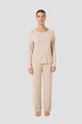 Anya Bamboo Sporty Pj Set - Biscuit - image 1