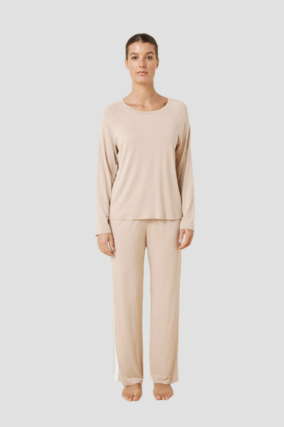 Anya Bamboo Sporty Pj Set - Biscuit - image 1