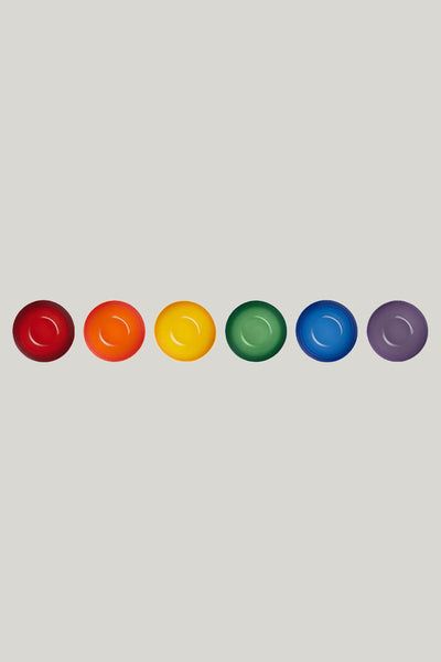 Stoneware Rainbow Set Of 6 Snack Bowls - Rainbow - image 3