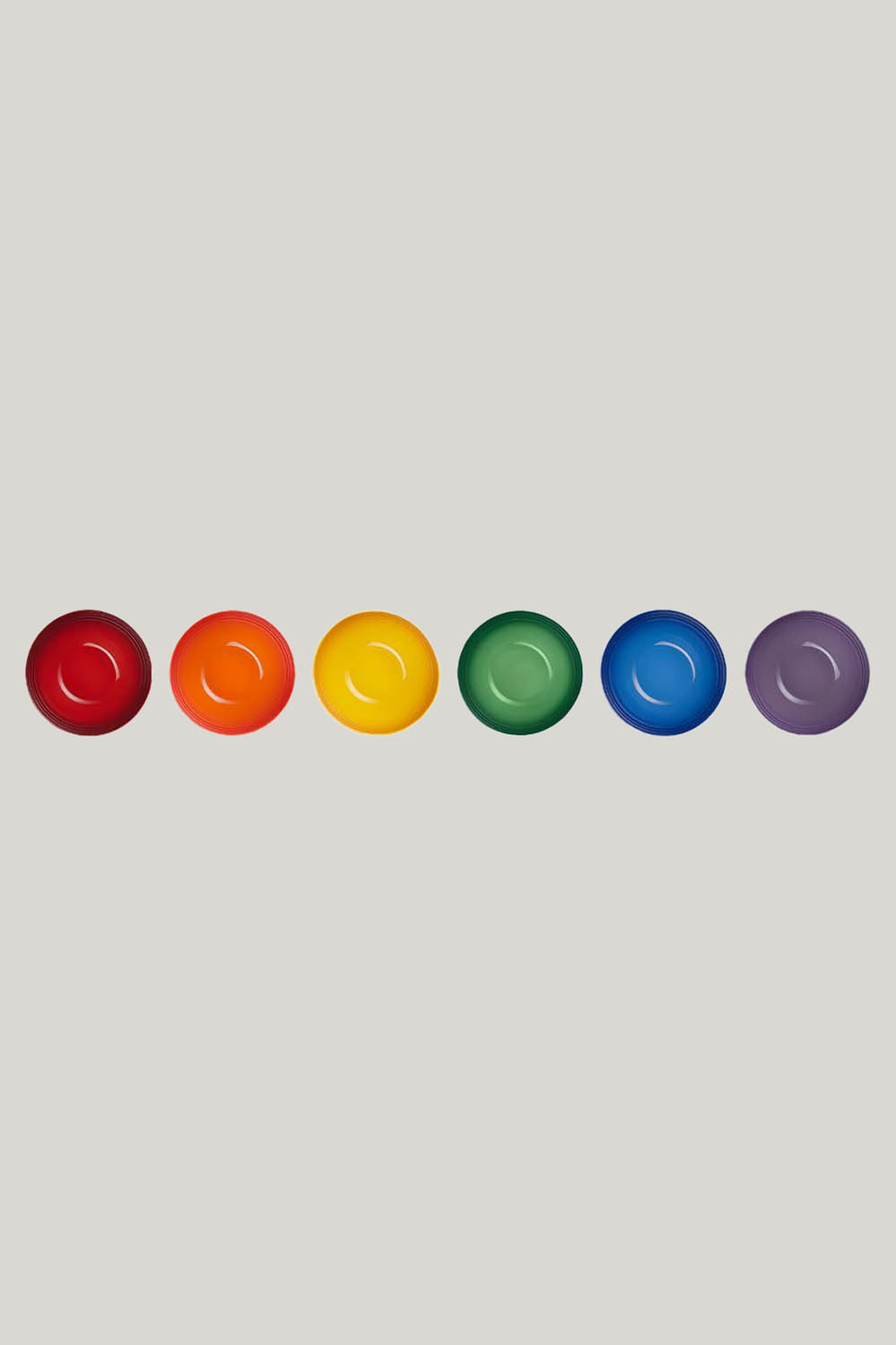 Stoneware Rainbow Set Of 6 Snack Bowls - Rainbow - image 3