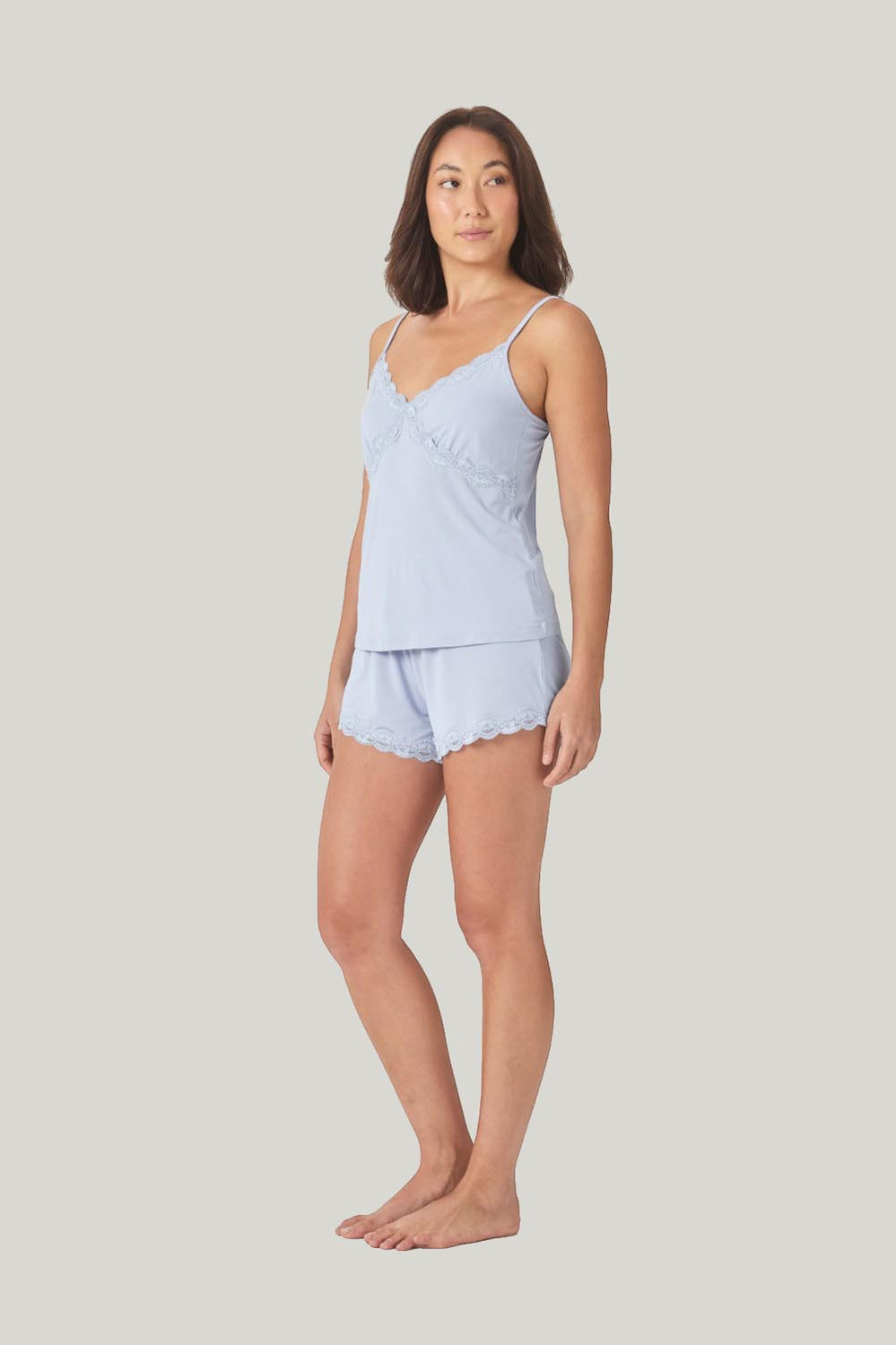 Mabel Bamboo Cami And Short Set - Blue - image 2