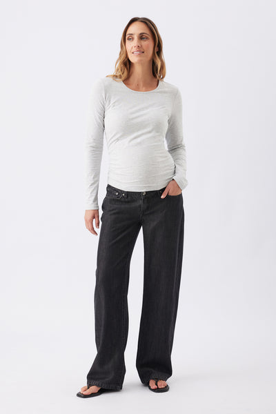 Billie Elastic Waist Maternity Jean - Black - image 3