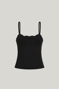 Leakproof Scallop Maternity Cami - Black - image 1