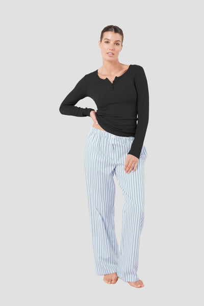 Willow Cotton Striped Pant - Blue - image 1