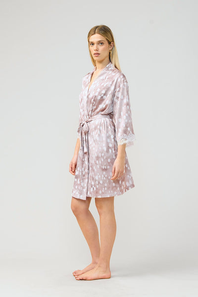 Hadley Brown Spot Robe - Brown - image 4