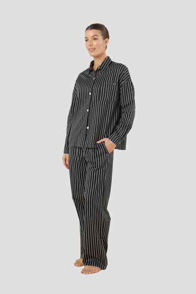 Willow Cotton Stripe Pj Set - Black - image 2