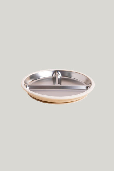 Fun Firsts Stainless Steel Plate With Silicone Sleeve - Ivory - image 1