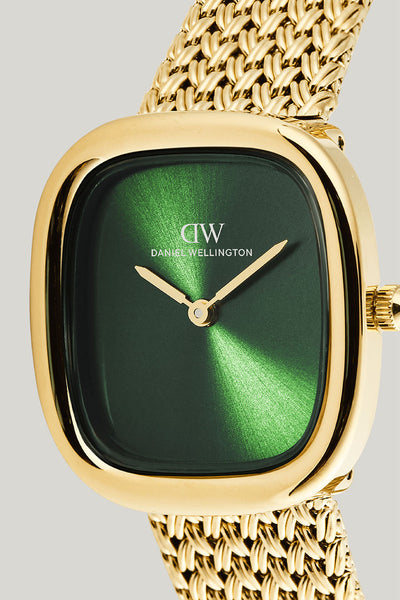 Margot Braided Mesh Emerald Gold Watch - Gold - image 4