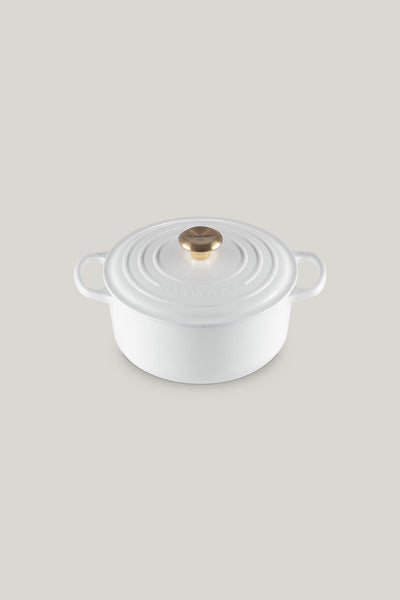 Signature Cast Iron Round Casserole 24cm - White - image 1