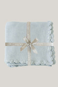 Mini Moss Stitch Baby Blanket - Blue - image 1