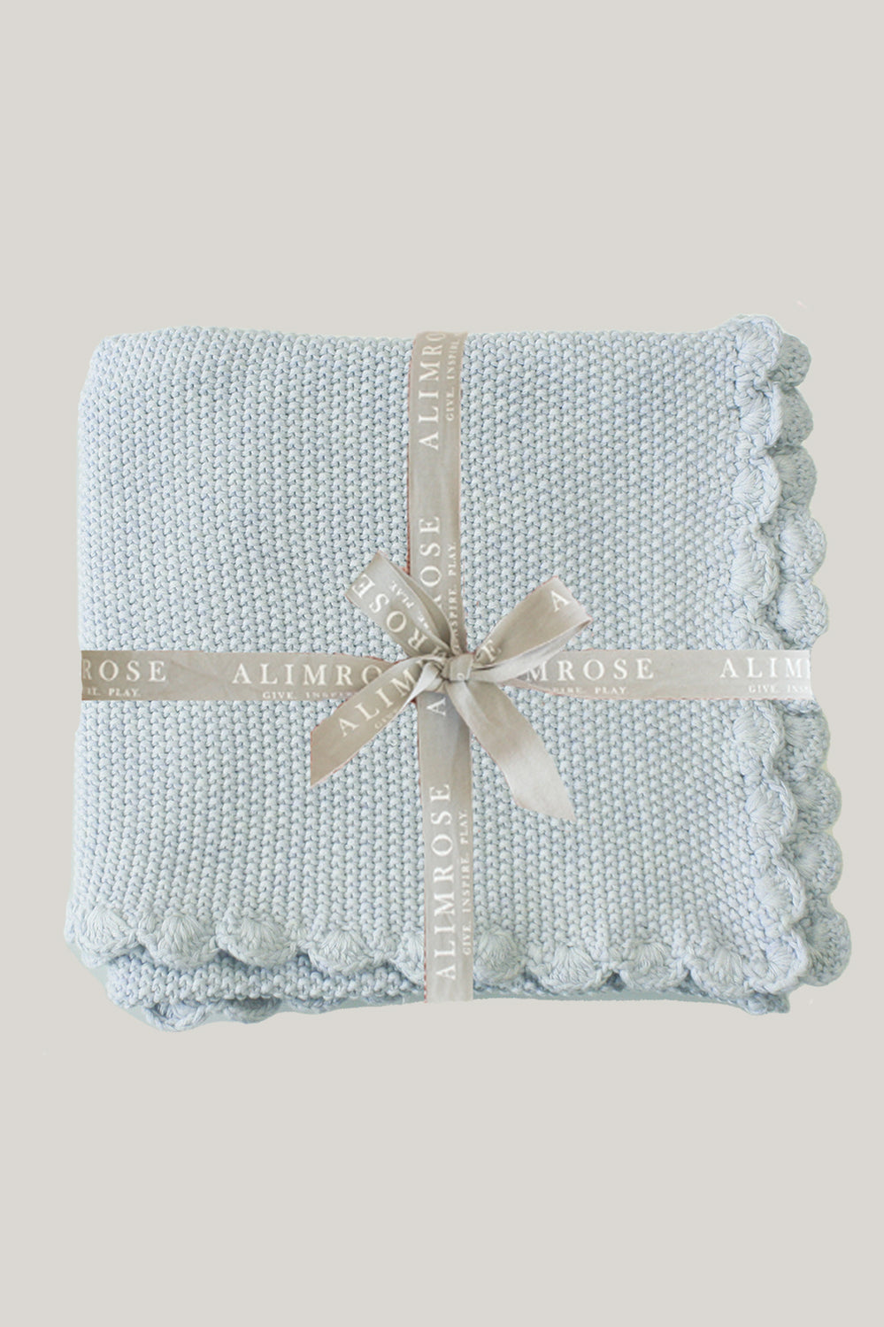 Mini Moss Stitch Baby Blanket - Blue - image 1