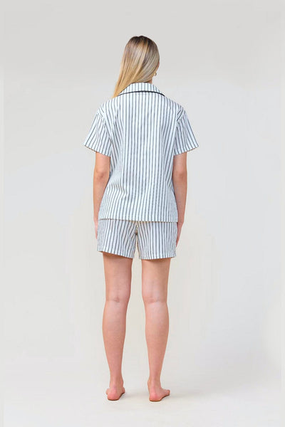 Poppy Stripe Short Pj Set - Ecru - image 3