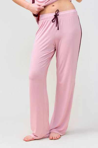 Inez Bamboo Pant With Stripe - Pink - image 1